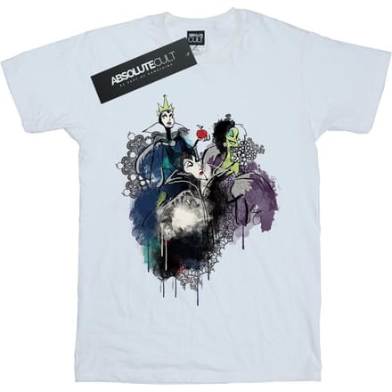 Disney Dames/Dames Villains Schets Katoenen Vriendje T-shirt (Wit)