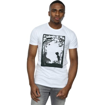 Disney Heren The Jungle Book Poster T-shirt (Wit)