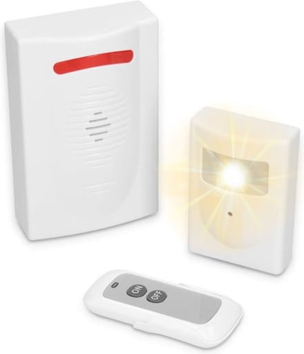 White-Label® Opritverklikker - Entreemelder - Doorgangsmelder - Beveiliging - Wit