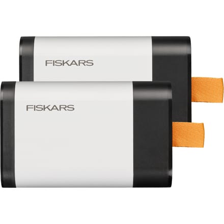Fiskars 12V 4Ah Accu Dubbelpack Met USB C En Powerbankfunctie