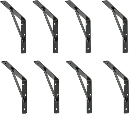 siwitec plankdrager 300 x 200 x 30 mm, zwart, set van 8, draagvermogen 150 kg, plankdrager, webconsole