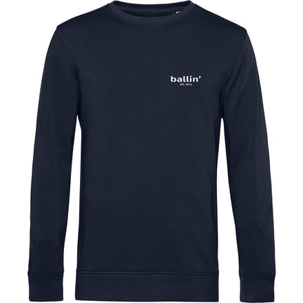 Heren Sweaters met Ballin Est. 2013 Small Logo Sweater Print - Blauw - Maat M