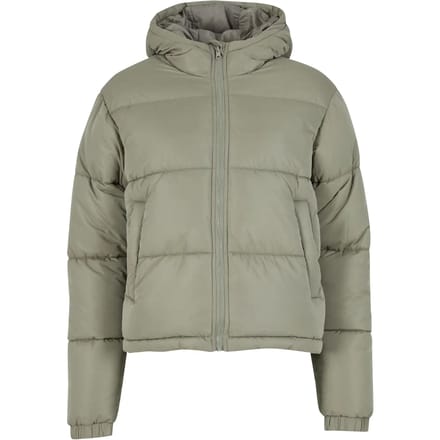 Urban Classics - Peached With Hood Gewatteerd jack - 3XL - Olijfgroen