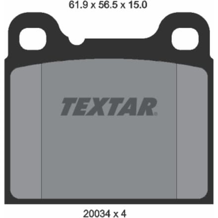 Remblokset TEXTAR 2003402, voorkant, achter