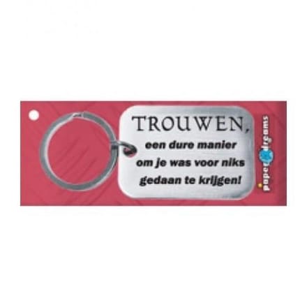 Paper Dreams | RVS Sleutelhanger | Trouwen