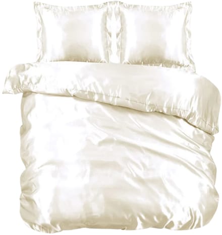 Why Not - Beauty Silk Dekbedovertrek - 240x200/220 - Glans Satijn - Chique Creme