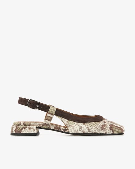 VIA VAI Julie Xena Slingbacks Dames - Leer - Groen - Maat 37