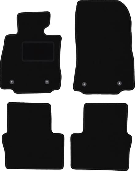 Zwarte veloursmatten voor: Mazda 2 III hatchback (2015-)