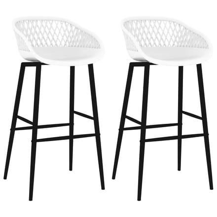 vidaXL - Barstoelen - 2 - st - wit