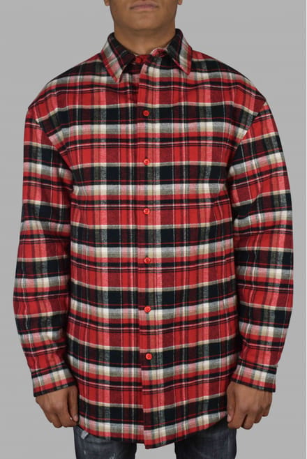 Balenciaga Geruit overhemd Rood