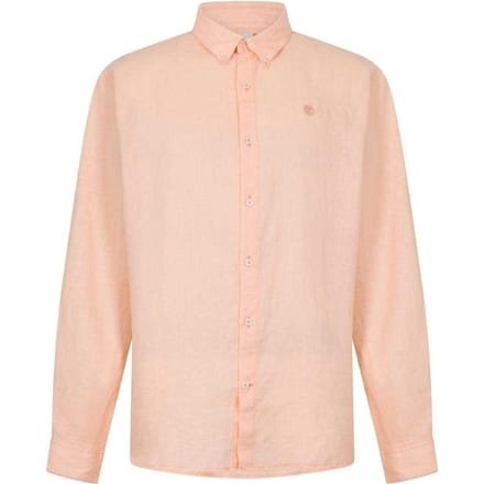 Timberland Heren Linnen Relaxed Fit Overhemd (Perzik)