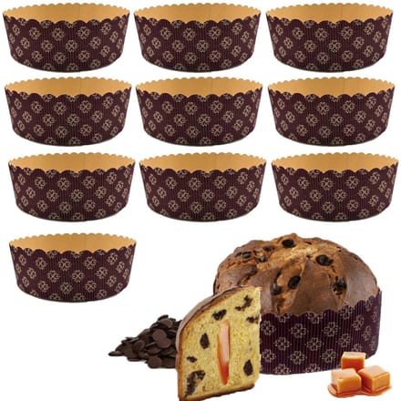 Dailygoods - Panettone Bakvorm van Papier - 10 Stuks voor Luchtfriteuse