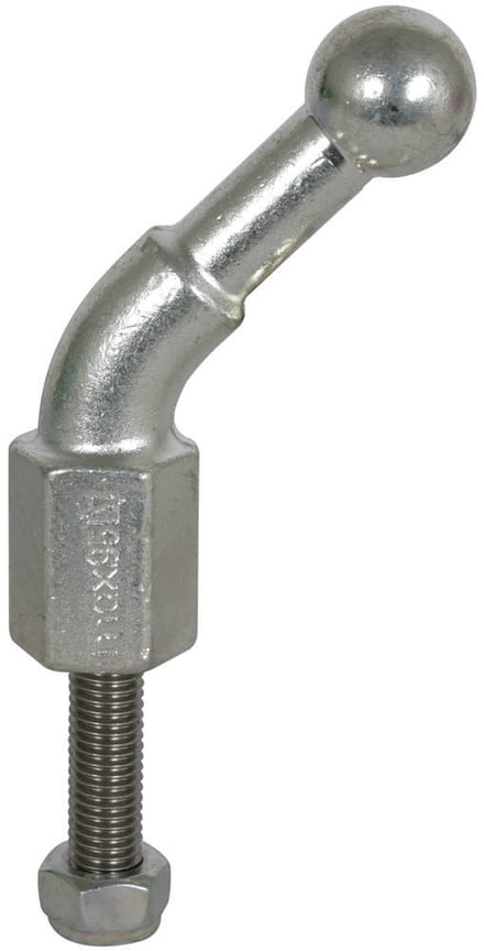 Vaste kogelpunt D=25mm 45 graden schuin met schroefdraadbout M16x4 - 756645