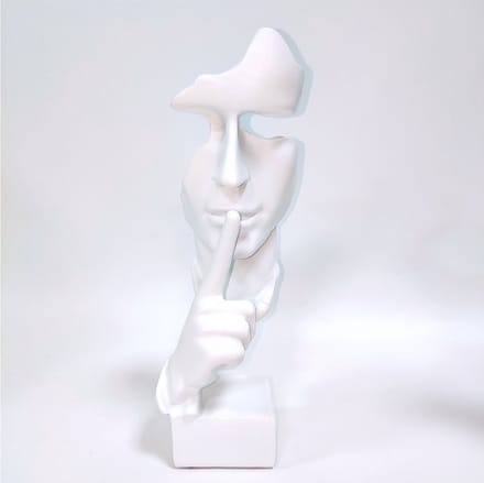 Polyresin kleine stilte wit, woondecoratie