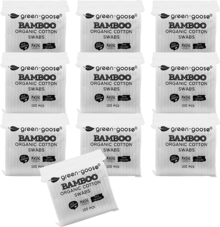 Bamboe Wattenstaafjes | 5x doosje van 200 stuks | 100% Plastic Vrij | Hout | Duurzaam