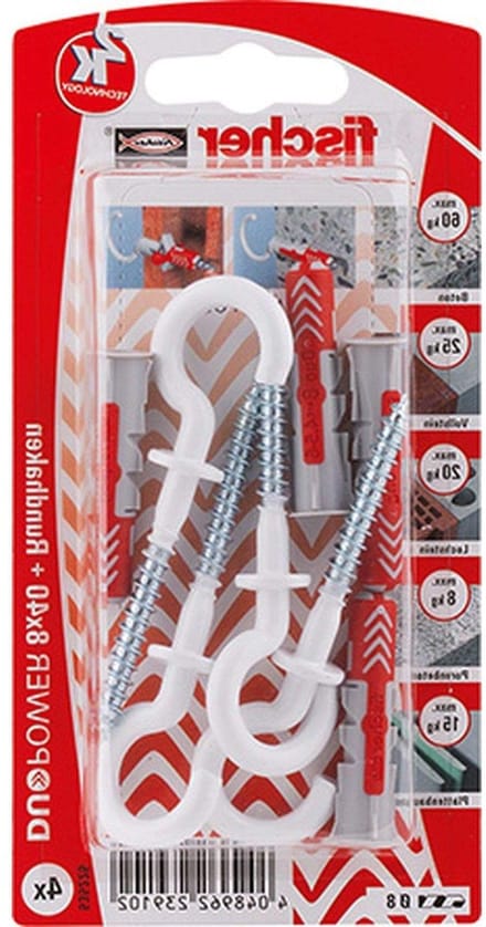 Bevestigingspluggen Set - Montagepluggen - Stevig Bevestigen - Twee Componenten Technologie - 8x40mm - Grijs Rood