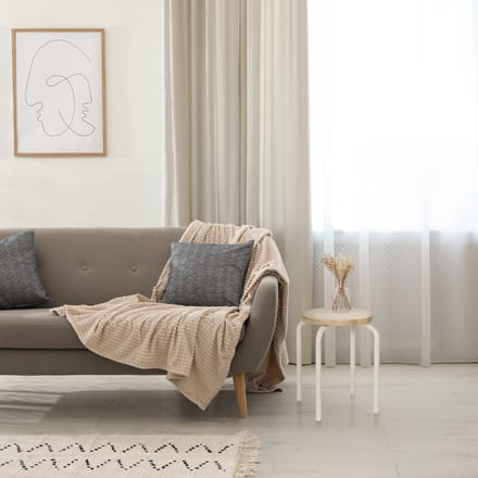 Kruk / hocker ALRANDA metaal / MDF wit / eiken hjh LIVING