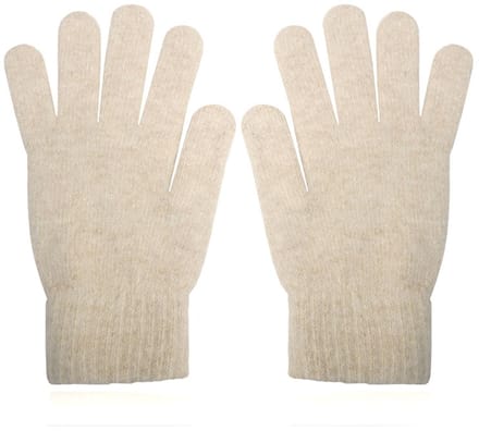 Zachte Dameshandschoenen - Beige - Kasjmir-look in Small/Medium