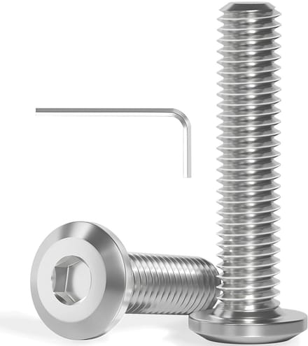 20 stuks M8x30 platte kopschroeven binnenzeskant RVS A2 V2A volledige schroefdraad bevestiging