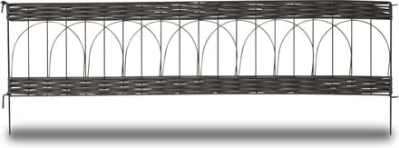 PVC rotan rond - Tuinrand Behuizing - Gazonrand Palissade 35 x 100 cm Antraciet 06464