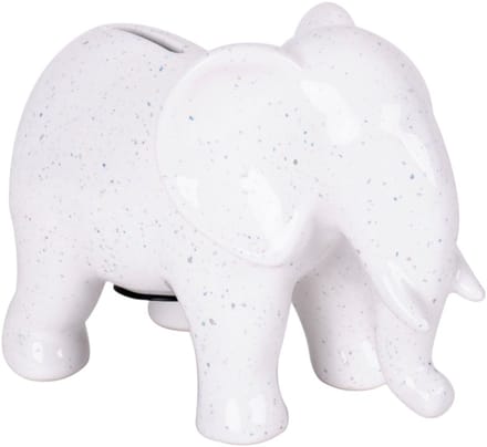 Witte spaarpot olifant keramiek - Helio Ferretti