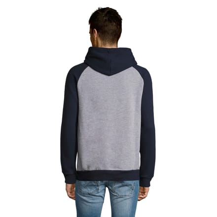 SOLS Uniseks Seattle Sweatshirt voor volwassenen (Grijs gemêleerd/French Navy)