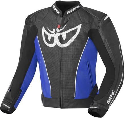 Berik Street Zwart Blauw Leren Motorjas - Jas