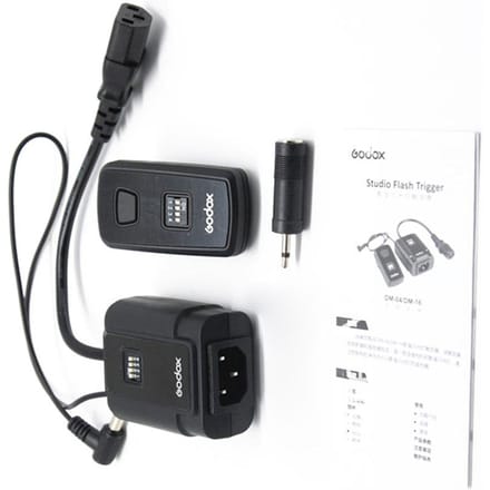 DM-16 16-kanaals studioflitstrigger, draadloze afstandsbediening en ontvanger gray