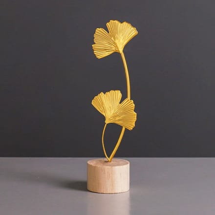 Gouden Ginkgo Blad Beeld Decoratief Modern IJzeren Ginkgo Blad Bureau Ornament voor Tafelblad Entree Kort multi