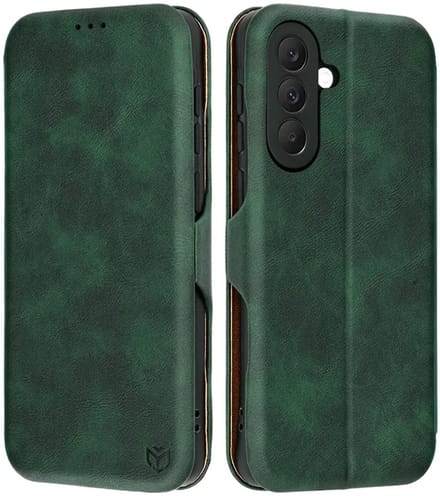 Hoesje geschikt voor Samsung Galaxy A37/A36 - Techsuit Safe+ Book Wallet Case - Donkergroen
