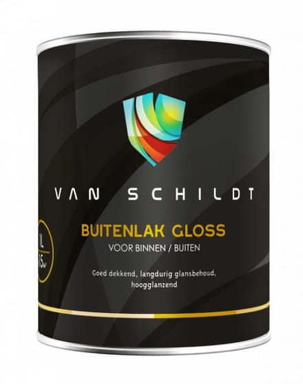 van Schildt Buitenlak Gloss Dekkend Aflak Glans Hooglans 1 Liter Ral 9001 Créme wit