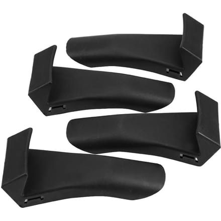 4 stuks bandenwisselklemafdekking kaakbeschermers beschermkappen (Gebogen hoek) black