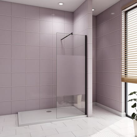 Inloopdouche 90x200cm，10mm NANO EasyClean veiligheidsglas，70-120cm Stabilisatiestang