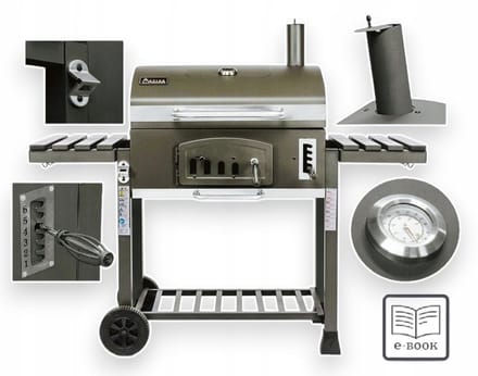Activa Angular XXL Koolgrill Deluxe 70x46cm met Gietijzeren Haan