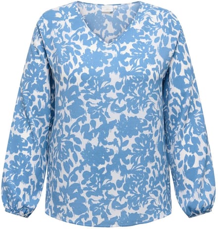 ONLY CARMAKOMA - CARVICA L/S V-NECK TOP WVN NOOS Dames Blouse