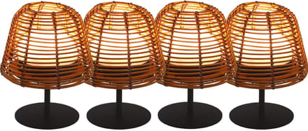 Set van 4 draadloze LED-tafellampen H16CM BOHEME