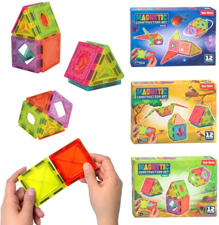 Toi-Toys Bouwset magneetpanelen 12-delig