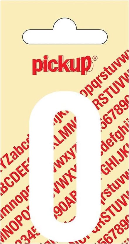 Pickup plakletter Nobel 60 mm wit O - 31012060O