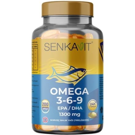 SENKAVIT OMEGA 3-6-9 GÉLULES MOLLES COMPLÉMENT ALIMENTAIRE 1300 mg 200 Gélules 1 PC