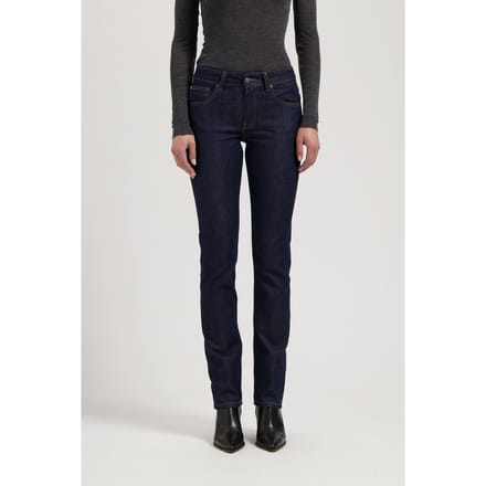 Mud Jeans Logan High Slim Rinse Größe: W27L34 | Straight Jeans Outlet | Damen