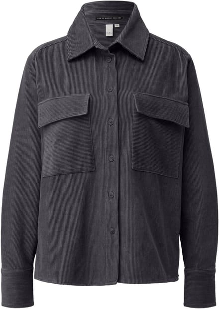 QS - female - Corduroy overhemd met borstzakken
