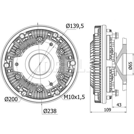 Koppeling, radiatorventilator MAHLE CFC 12 000S
