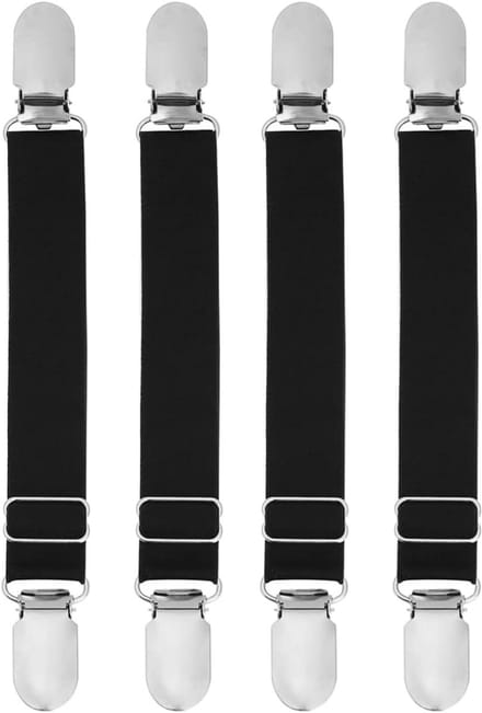 Verstelbare Elastische Kousenbanden met Antislip Metalen Clips voor Heren en Dames