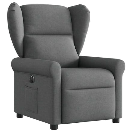 vidaXL - Fauteuil - elektrisch - verstelbaar - stof - donkergrijs
