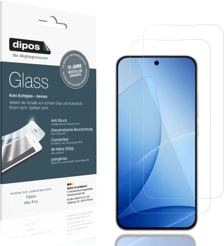 dipos – 2x Pantserfolie geschikt voor Oppo A6s Pro | 9H Screenprotector