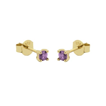 Karma Oorknoppen zirkonia Lavender