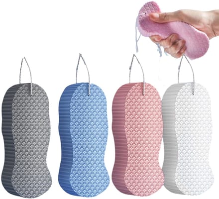 Dailygoods - Set van 4 Herbruikbare Peeling Badspons voor Dode Huid