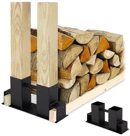 Houtstapelhulp - 4 stuks - zwart