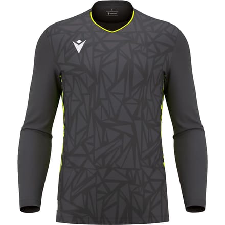 Macron Corvus Eco Keepershirt Lange Mouw Heren - Antraciet / Fluogeel | Maat: S