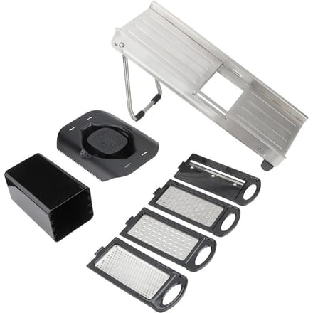 Multifunctionele RVS Professionele Groente-Aardappel Snijder Rasper met 4 Bladen gray